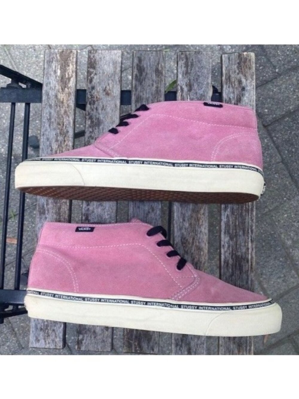 Vans x Stussy Chukka LX "Rose" Sneakers Men's Size 9 Women's 10.5 Pink Suede